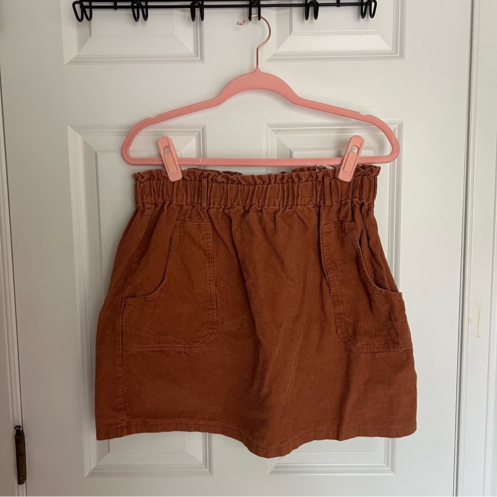 Rust Mini Skirt